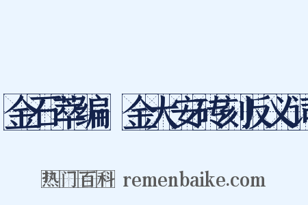 金石萃编·金大安砖刻反义词是什么意思的图片